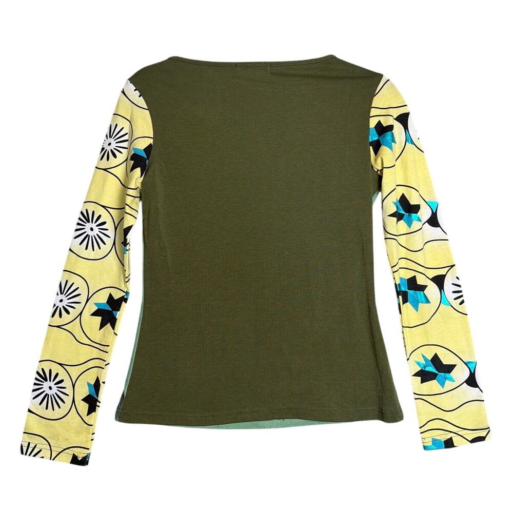 Custo Barcelona Y2K Graphic Art Top Blue Tower Spain Fitted Vintage Indie Sleaze - Picture 3 of 8
